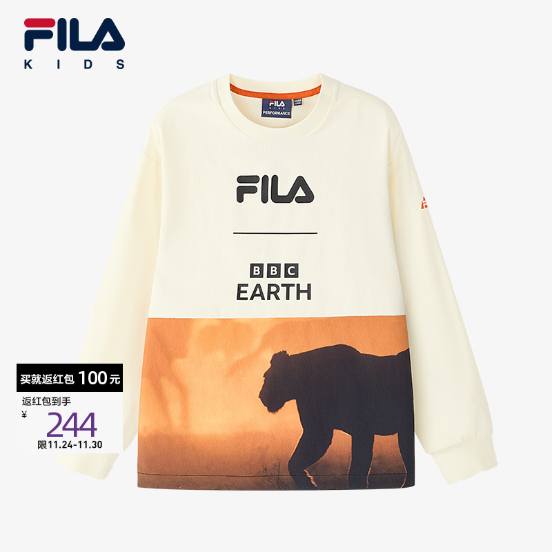 FILA斐乐女大童梭织长袖衫