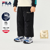 斐护科技 FILA斐乐儿童童装 长裤 2025年冬新款 男小童加绒羽绒裤