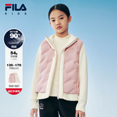 女童外套 新款 斐暖功能 FILA斐乐儿童羽绒马甲两件套2025年冬季