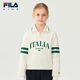 新款 FILA斐乐儿童童装 卫衣2025年冬季 女童中大童运动套头立领上衣