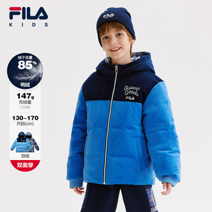 男大童双面羽绒服 斐乐儿童棉羽冬季 FILA KIDS原田治联名系列童装
