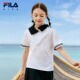 液氨整理 FILA斐乐儿童短袖 T恤2025夏季 新款 中大童海军领POLO