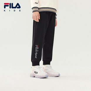 FILA X HARVARD哈佛联名童装女童裤子2025年秋季新款中大童运动裤