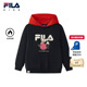 新款 儿童卫衣2025冬季 男女小童加绒连帽保暖上衣 斐乐童装 FILA