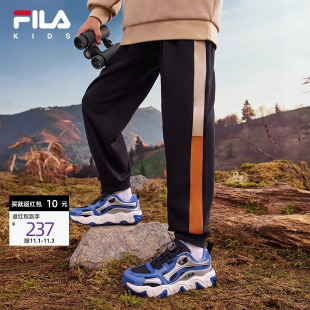 儿童长裤 男女童针织休闲运动裤 2024秋装 新款 子 春季 FILA斐乐童装