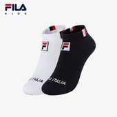 小童男女童弹力低腰袜2件装 FILA斐乐儿童运动袜子春秋季 新款 潮
