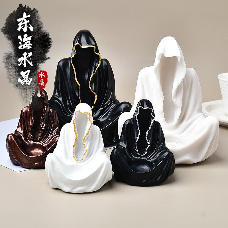 水晶球底座白色树脂底托天使之翼爱心黑色巫师底盘支架家居装饰品
