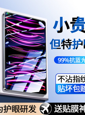 适用iPadPro钢化膜2024保护膜11寸22款13英寸2022防摔2021苹果2018平板2020全屏24屏幕类纸膜2017贴膜21/防爆