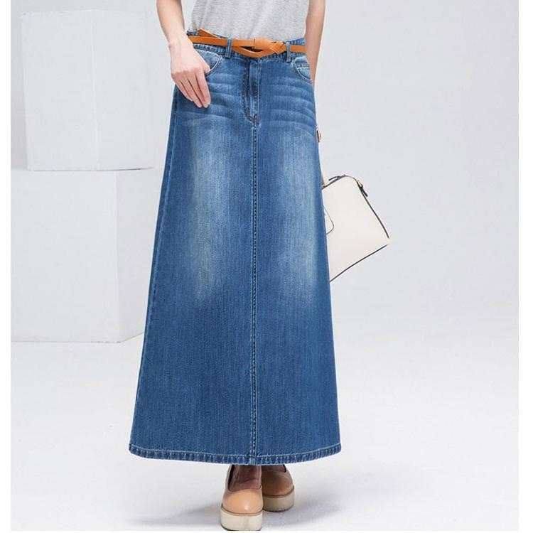 Long denim skirt for women female casual jeans skirt半身裙女|msdalam kategori Butik wanita / wanita, skirt - dari Buy2taobao.com untuk memberikan perkhidmatan ejen Taobao profesional membeli