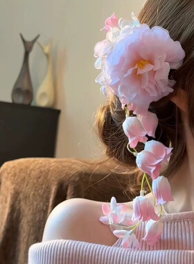 古风铃兰流苏发夹清冷感侧边夹