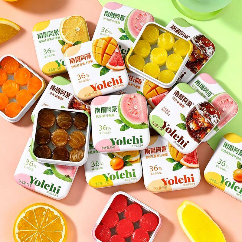 悠乐嗨果汁硬糖15g清新多口味随身便捷办公室分享解馋零食糖果