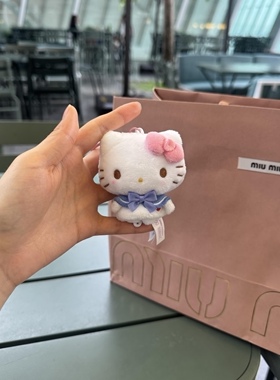 正版！水手服hellokitty！三丽欧玩偶包包挂件kt毛绒公仔挂饰礼物