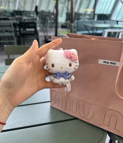 正版！水手服hellokitty！三丽欧玩偶包包挂件kt毛绒公仔挂饰礼物