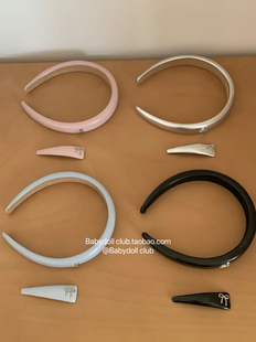 Miu感少女~ 皮质BB夹蝴蝶结发夹女刘海夹后脑勺发箍发饰品