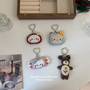 卡通樱桃KT猫咪毛绒公仔玩偶书包包挂件 包挂件 萌化了 钥匙扣