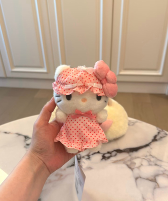 粉色睡公主中古hellokitty包包挂件可爱毛绒公仔书包饰品玩偶