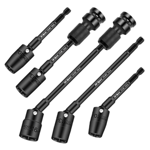 加长万向六角套筒 电动扳手电钻光伏套筒头拐弯转向风批工具13/14