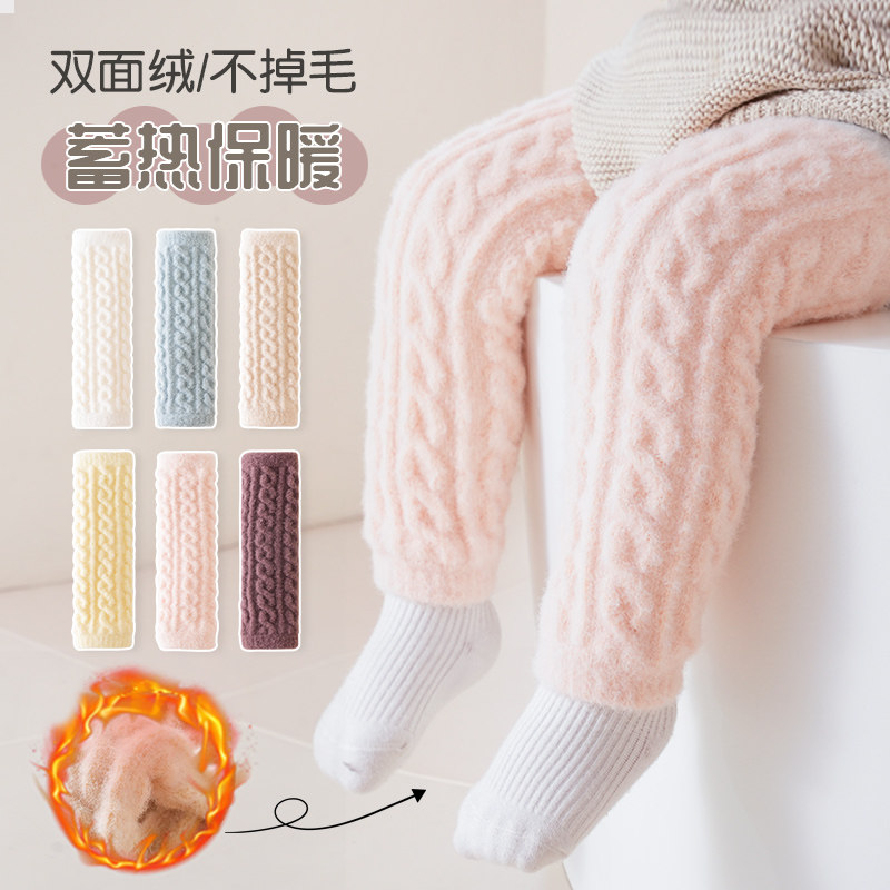 毛圈保暖婴儿爬行长筒春秋冬季