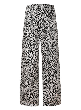 olioni 设计师奶牛斑马波点满印花亚比宽松紧腰纯棉拖地休闲长裤