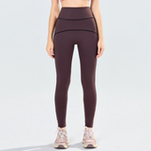 PATAVINITY高腰裸感提臀瑜伽长裤 女健身紧身撞色设计收腹运动裤