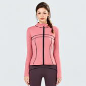 PATAVINITY健身速干显瘦运动外套女长袖 拉链紧身训练跑步瑜伽服