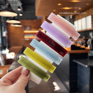 韩国进口France金标一字弹簧夹法式 半夹公主头马尾夹刘海侧边夹子