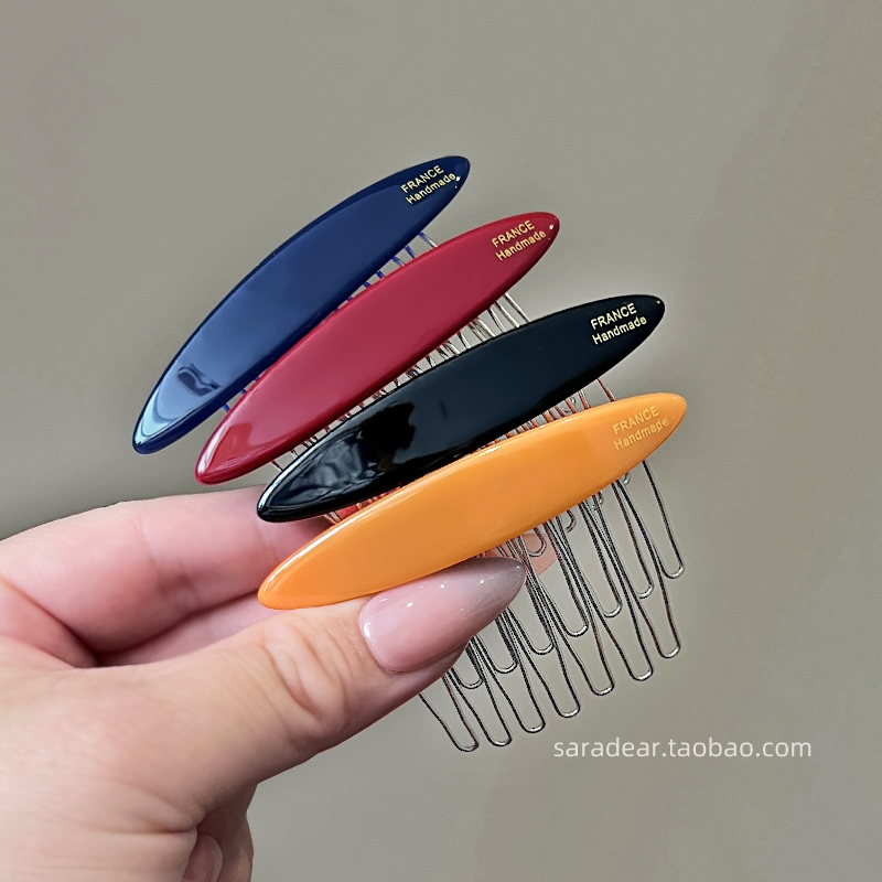 韩国进口France金标公主头小号倒插梳盘发丸子头发卡刘海碎发梳