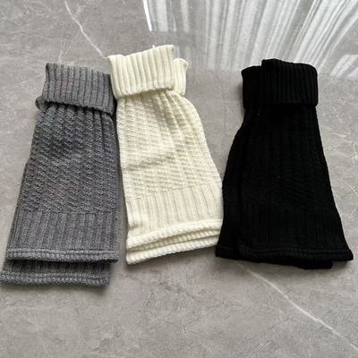 秋冬堆堆袜辣妹袜套慵懒风针织袜套护腿套韩系保暖加厚发织纹