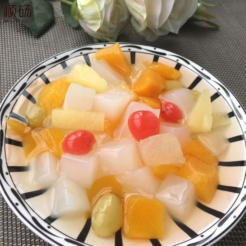 什锦水果罐头425克梨黄桃罐头