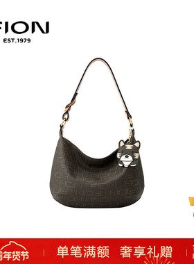 Fion/菲安妮老花法棍腋下包包女高级感手提小包单肩包FAAFJGC143