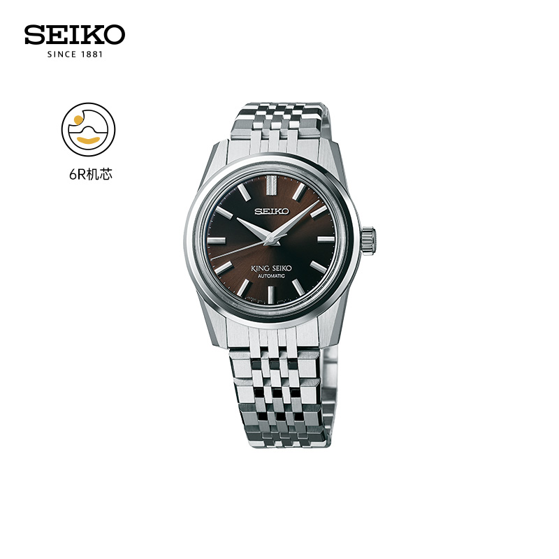 精工男士钢带时尚休闲商务机械表