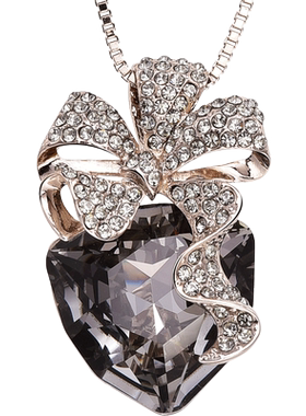 花朵高档大气长款百搭配饰毛衣链