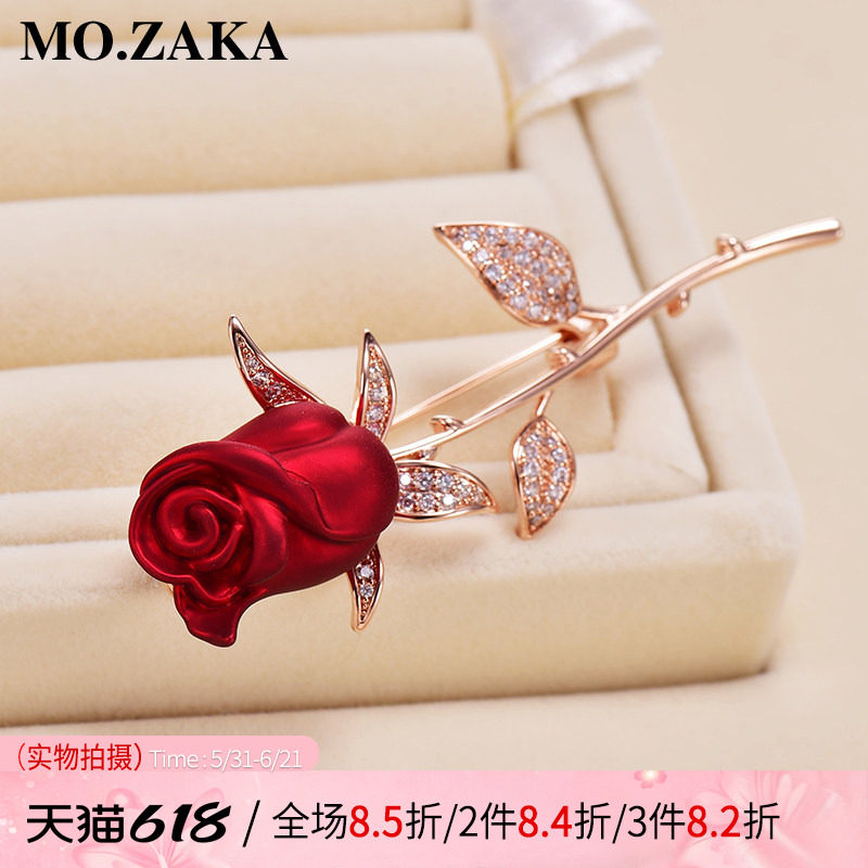 玫瑰花胸针气质高档女ins潮个性男西装领子配饰百搭胸花别针装饰