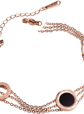 钛钢手链女2021年新款小众设计感