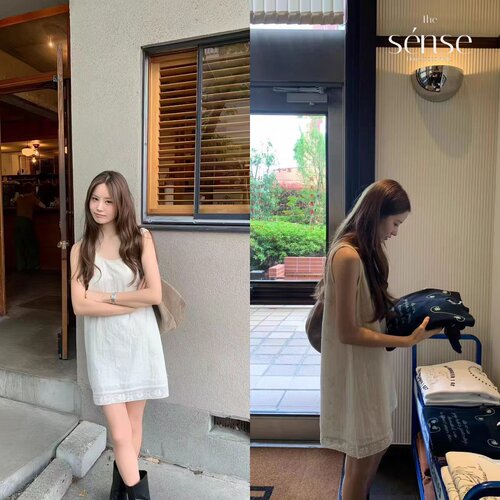 蕾丝拼接显瘦无袖连衣裙女