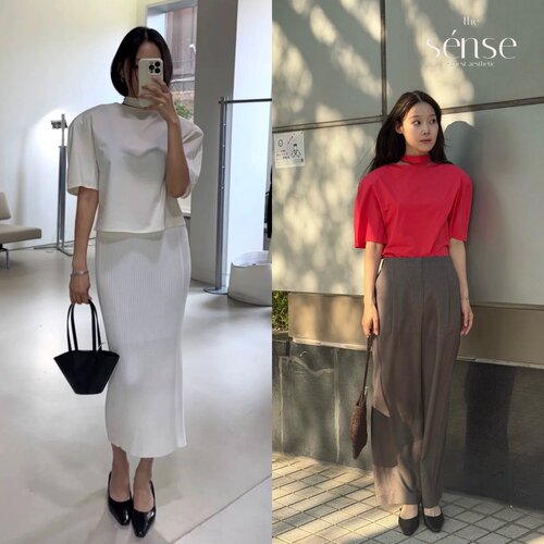 围巾装饰领时尚船领短袖上衣女