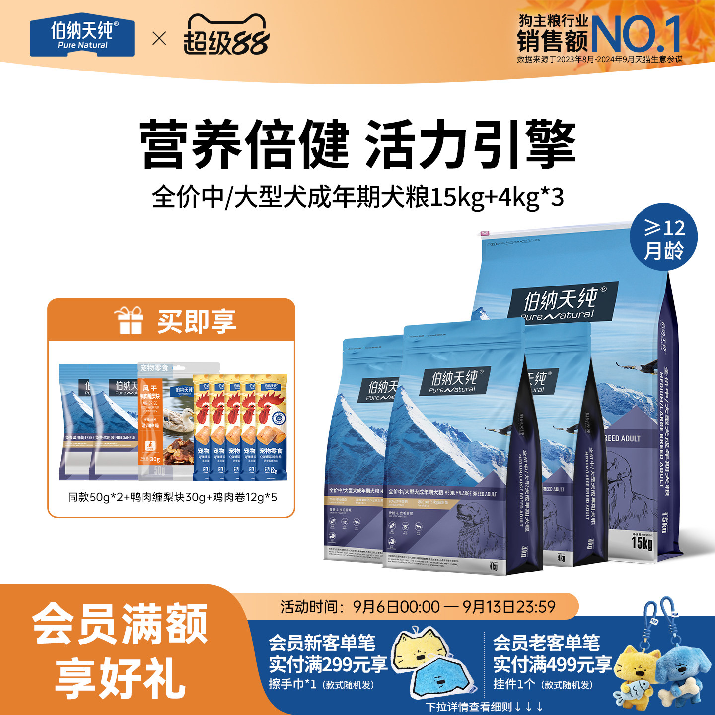 伯纳天纯经典成犬15kg萨摩耶狗粮图片