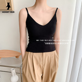 自发热美雅碧自带胸垫双面绒净版 HENNY RUE 打底保暖吊带女