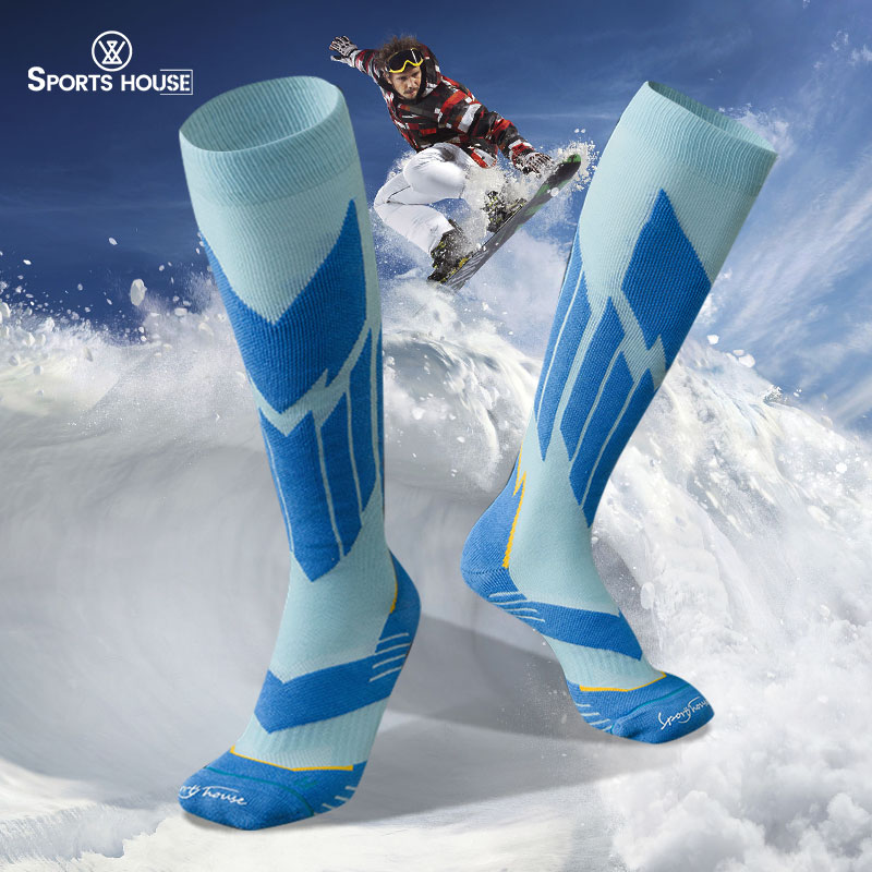 运动之家男士高筒滑雪袜