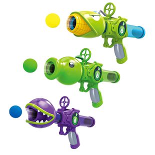 植物大战僵尸3软弹枪豌豆射手弹射疆尸大嘴花的男孩玩具套装儿童2