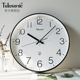 TELESONIC 自动对时静音免打孔 天王星钟表挂钟电波钟客厅家用时尚