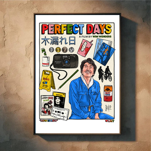 无框画现代装饰画日剧电影海报完美的日子役所广司Perfect Days