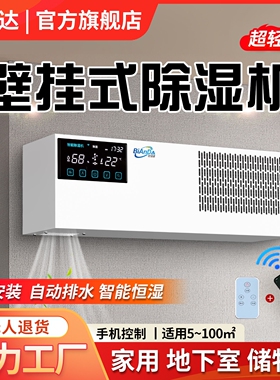 比安达壁挂式除湿机室内家用房间用抽湿器地下室墙壁式除湿机商