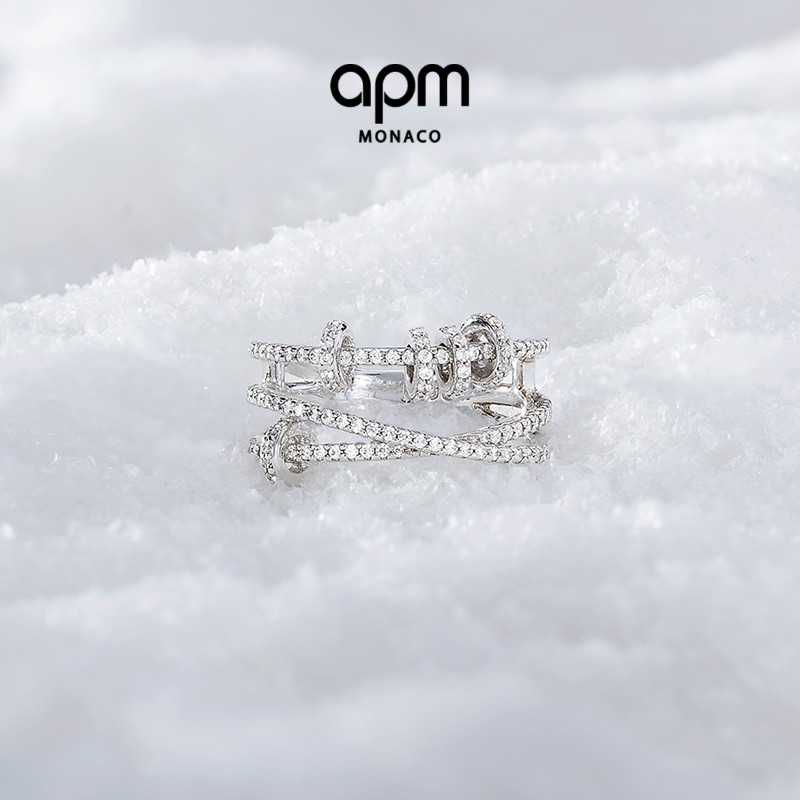 APM饰来运转戒指设计感银送礼
