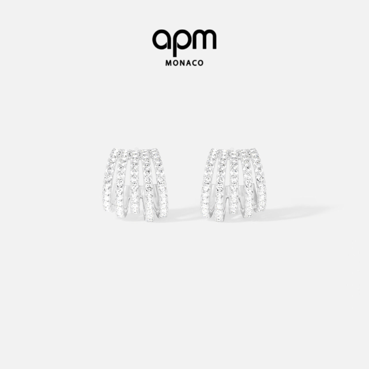 APM Monaco镂空多圈耳钉女银耳饰耳环轻奢个性送人生日新年礼物,饰品/流行首饰/时尚饰品新,耳钉,淘宝优惠券,粉丝福利购,淘宝优惠卷