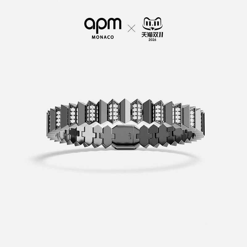 [勒克莱尔同款]APM Monaco灰色Up and Down个性手链男 生日礼物