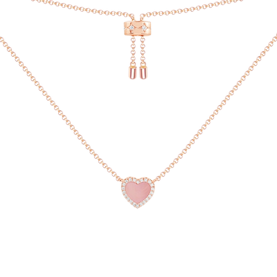 APM粉母贝项链时尚爱心项链女