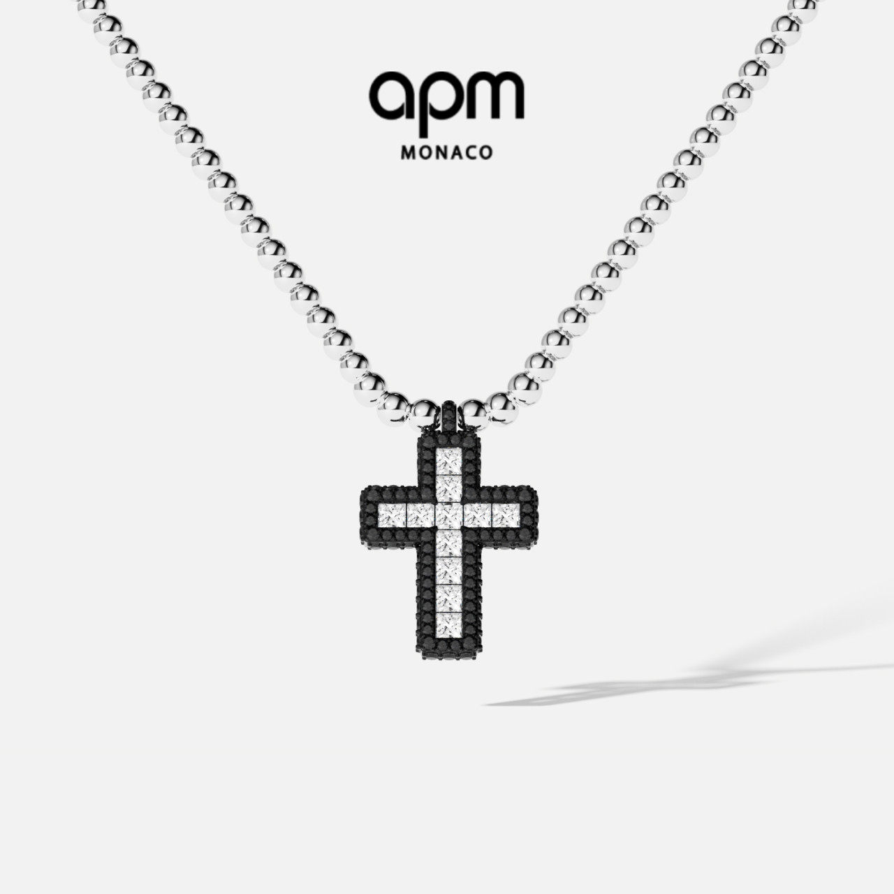 APM十字架项链黑白色炫酷