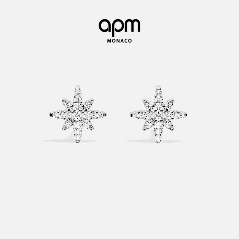 APM迷你六芒星耳钉女耳饰礼物图片