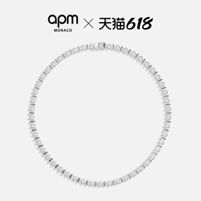 APM Monaco Up and Down项链白色项圈choker几何波浪设计感礼物
